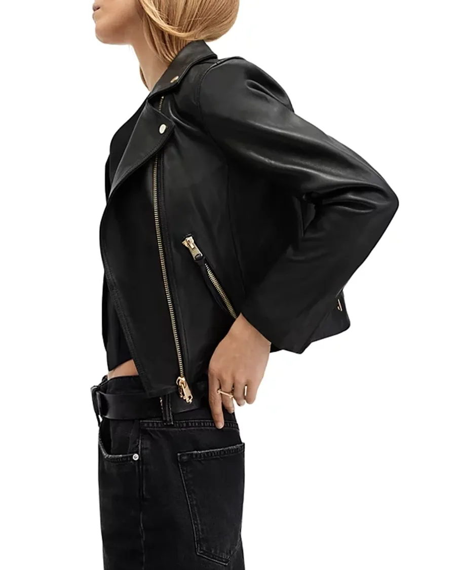 Slim Fit Leather Biker Jacket