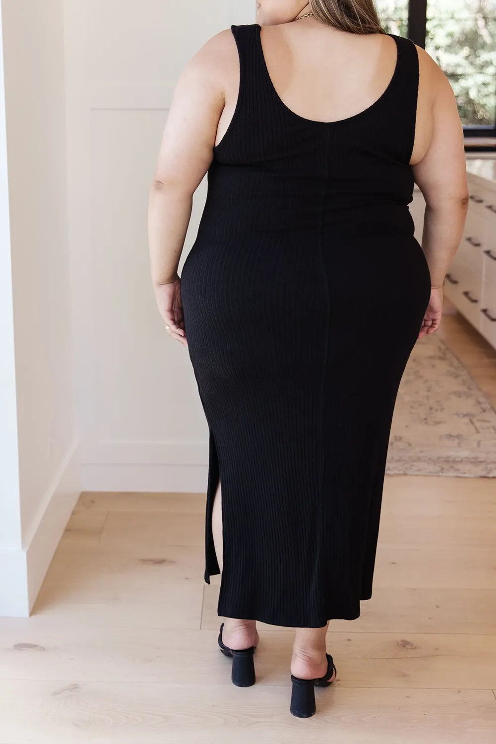 Classic Daily Simple Slim Temperament  Black Dress