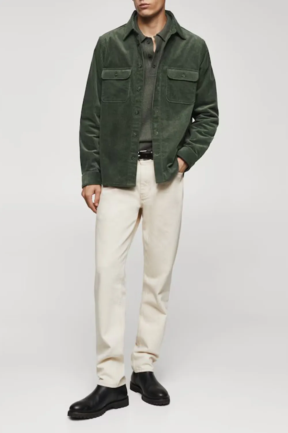 Corduroy Pockets Overshirt