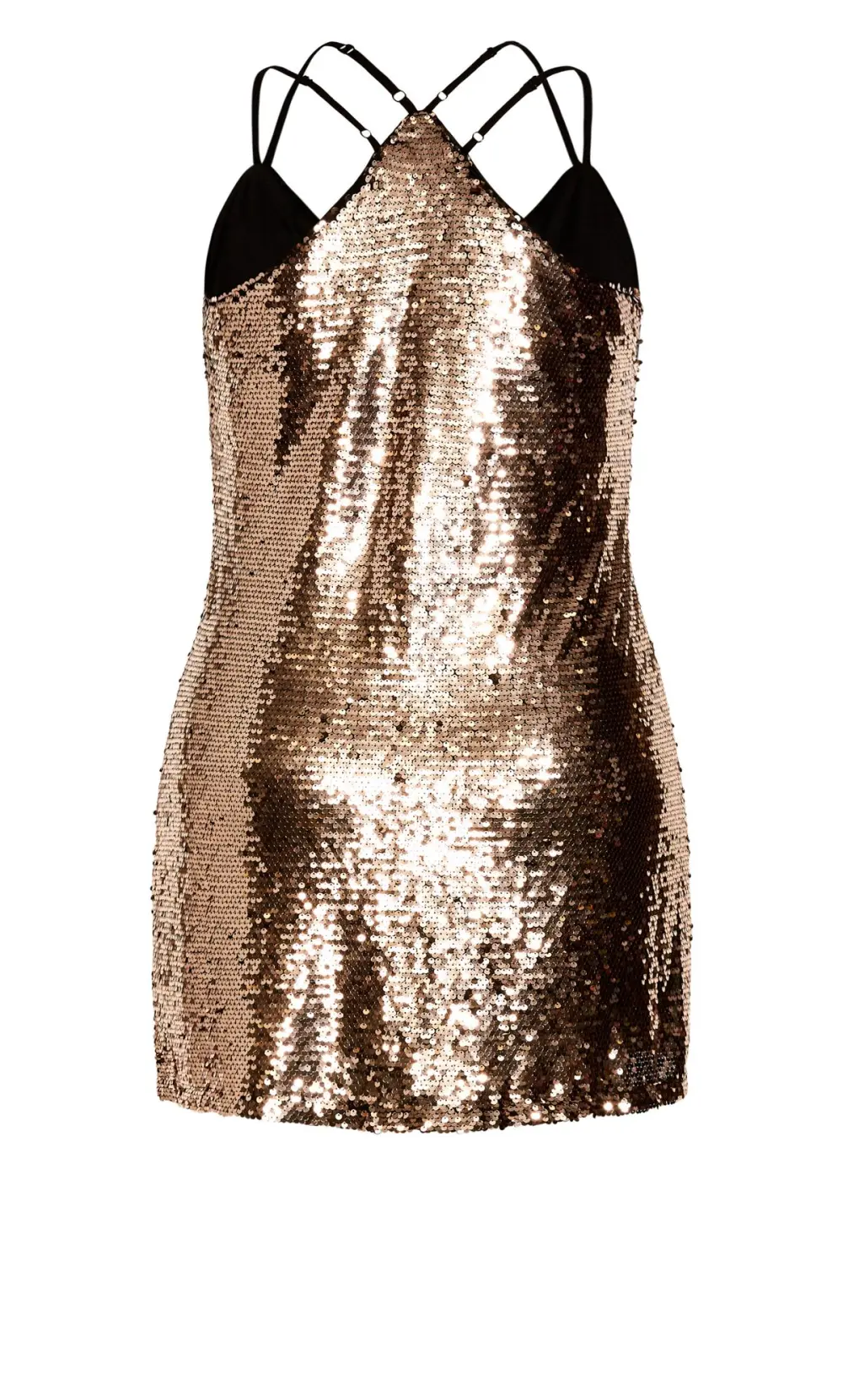 Evans Gold Sequin Dress