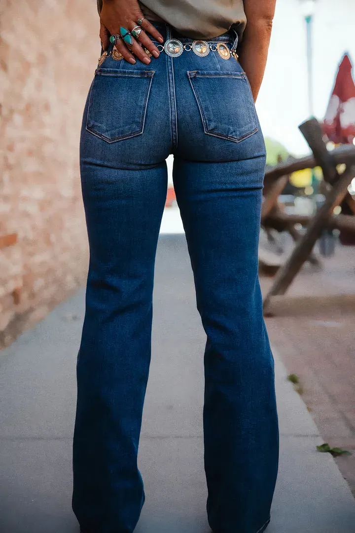High Rise Bootcut Jeans Without Chain
