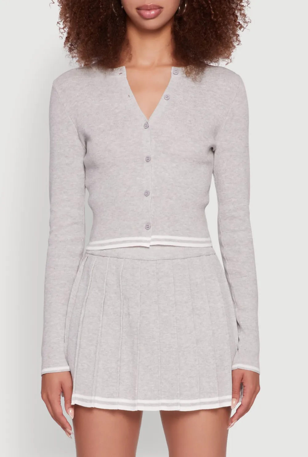 Fitted Button Up Cardigan