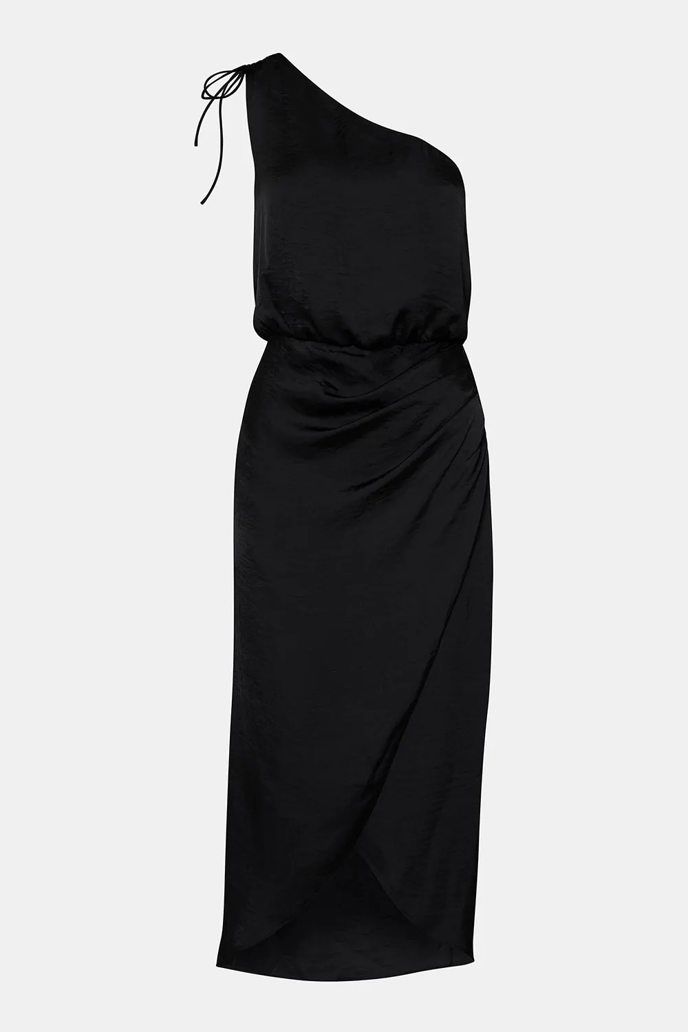 ONE SHOULDER DRESS BLACK