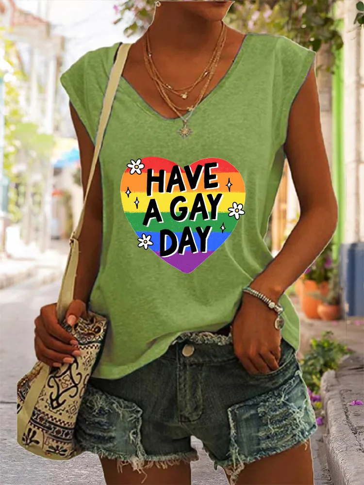 Women's Have A Gay Day V-neck Vest