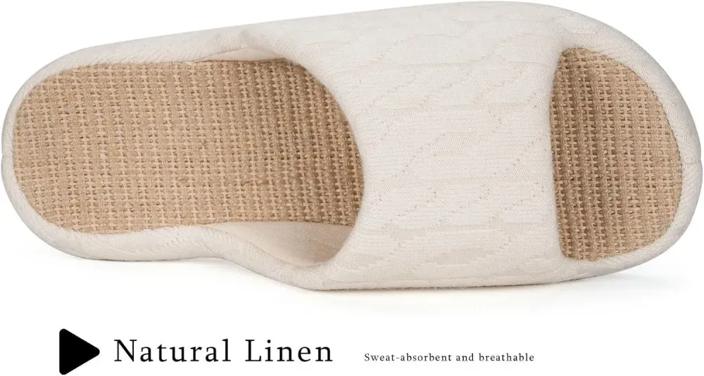 Slippers for Women Memory Foam Open Toe House Slippers Cute Comfy Bedroom Slides Slip on Slippers for Summer Indoor