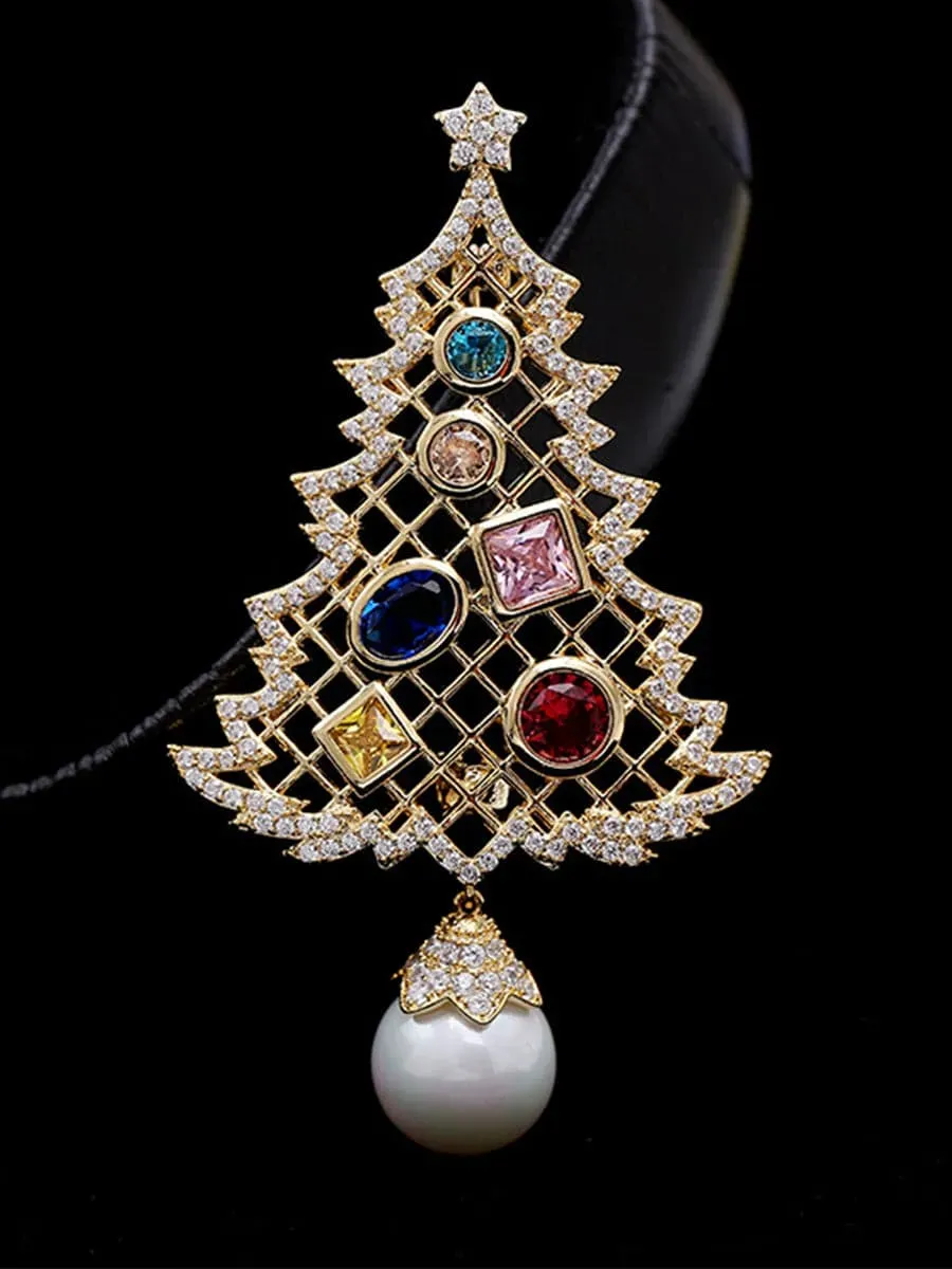 Christmas Tree Pine Brooch MOB011