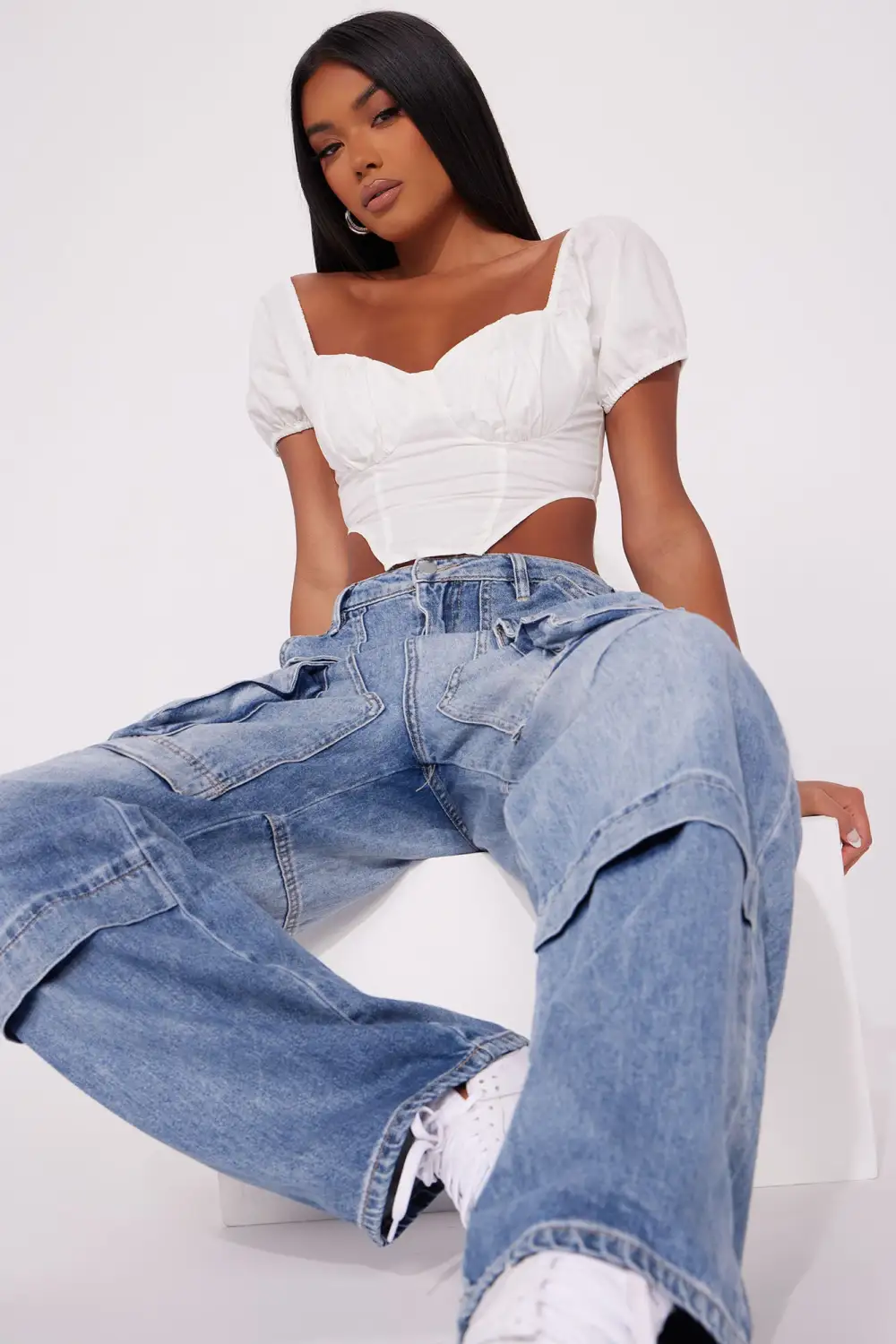 Margotta Poplin Top - White