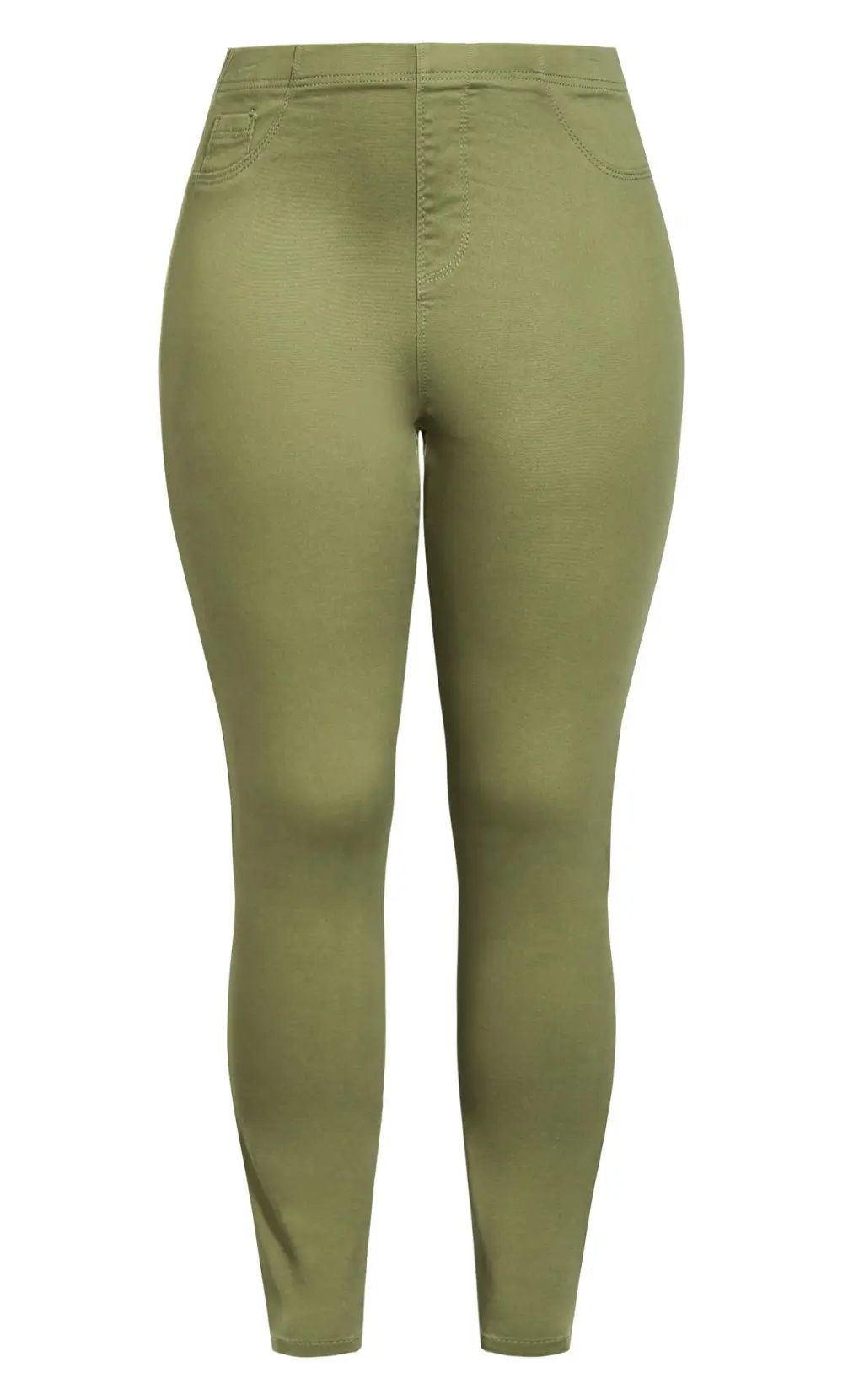 Evans Khaki Green Elasticated Waist Jeggings