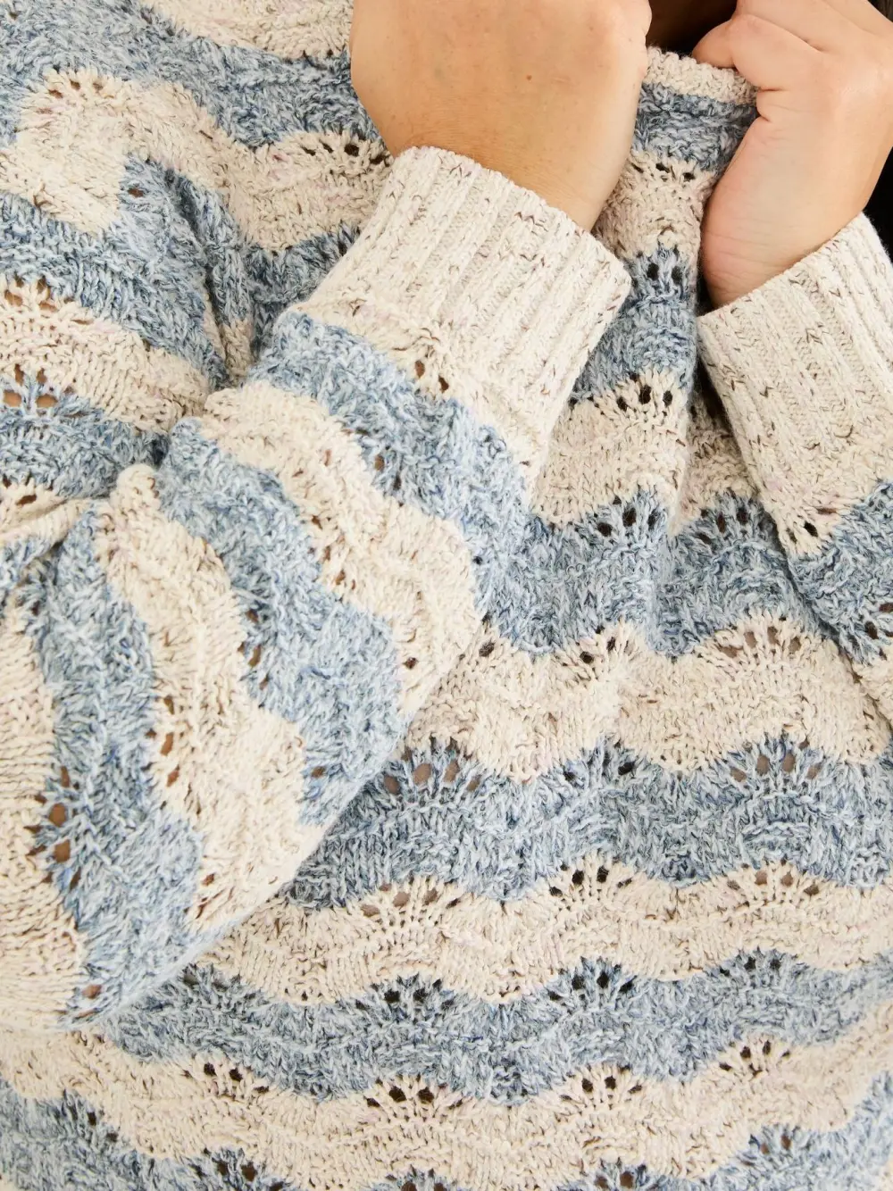 Texture Stripe Knitted Jumper