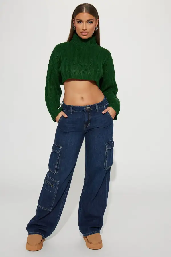 Yes Indeed Sweater Top - Green