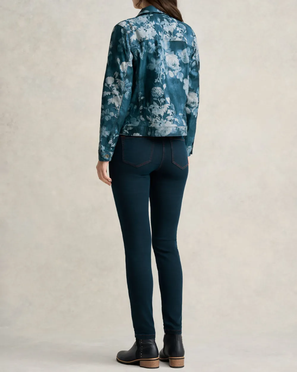 Floral Print Denim Jacket