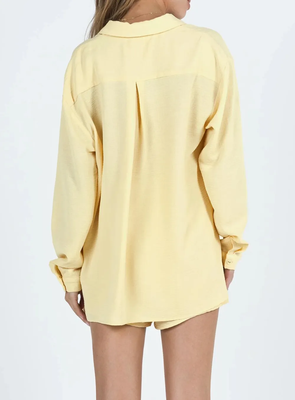 Oversized White Satin Like Shirt