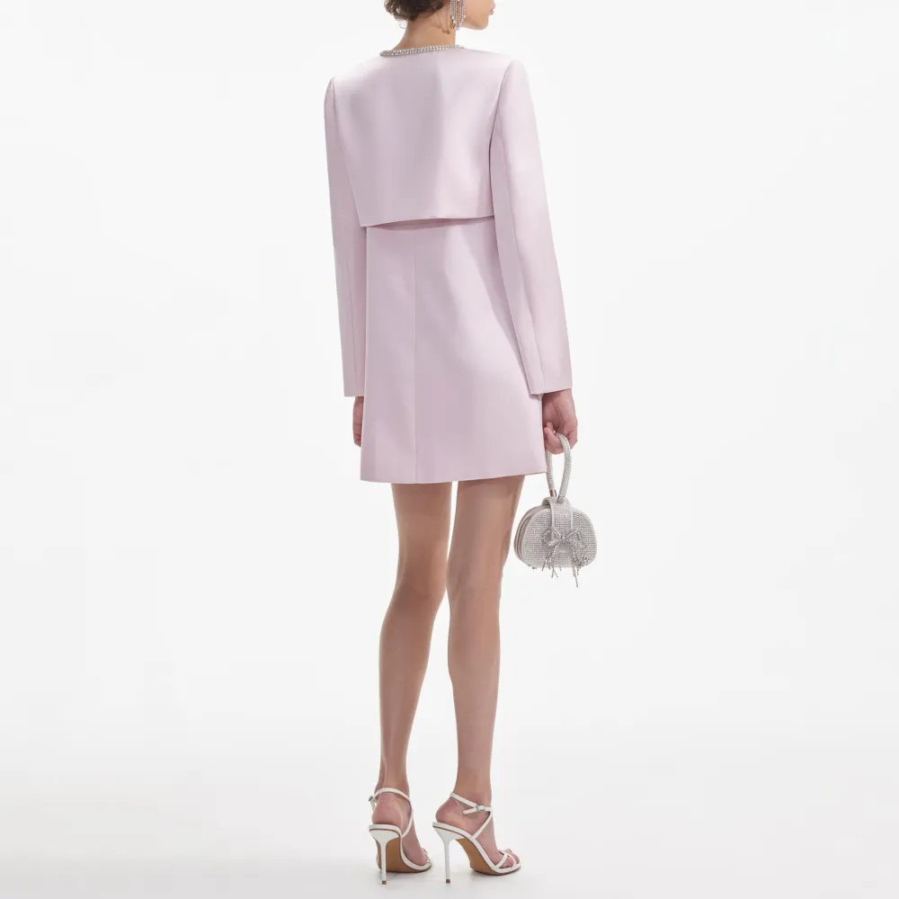 Pink Satin Bolero Jacket