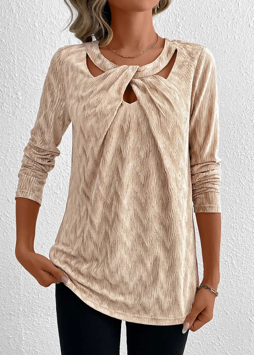 Champagne Velvet Long Sleeve T Shirt