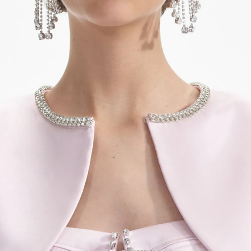 Pink Satin Bolero Jacket