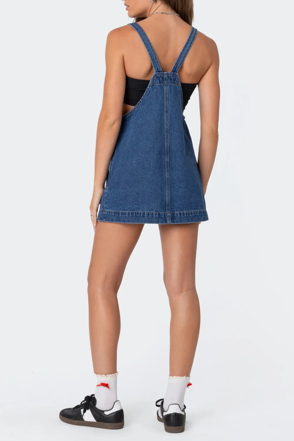 Overall Denim Mini Dress