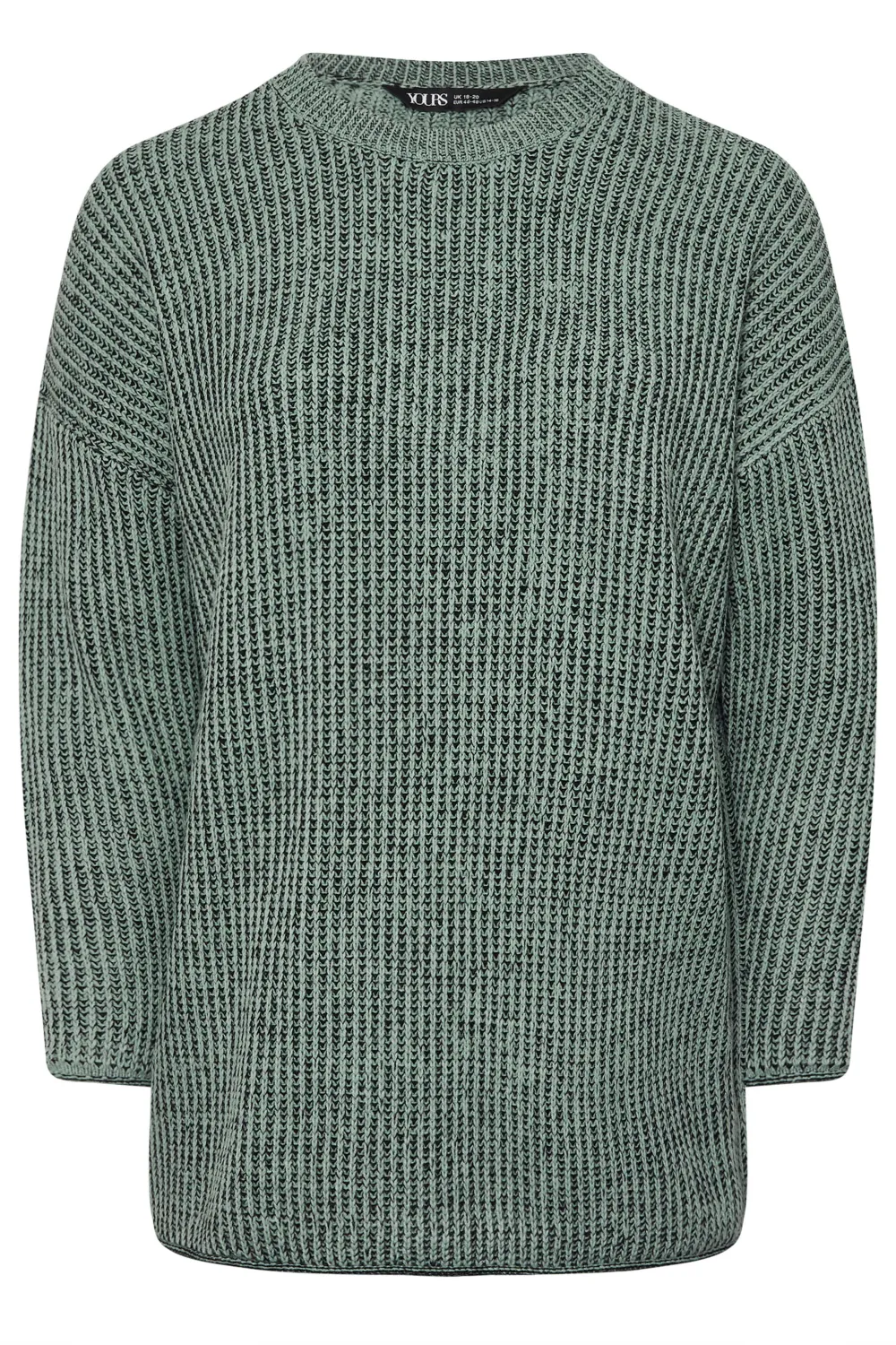 YOURS Curve Navy Blue Drop Shoulder Knitted Jumper