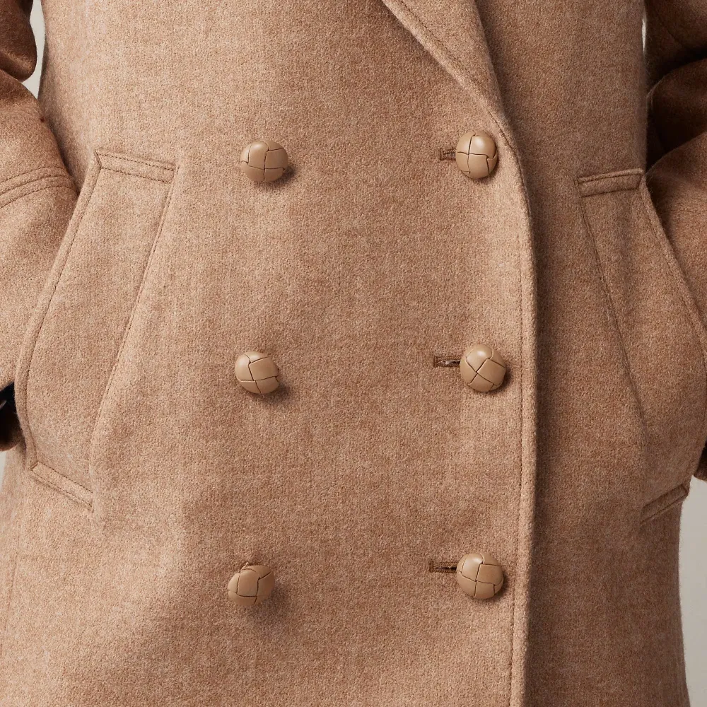 Peacoat Wool-Blend Melton Jackets