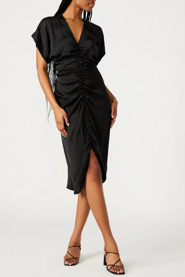 SLIGHT STRETCH DRESS BLACK