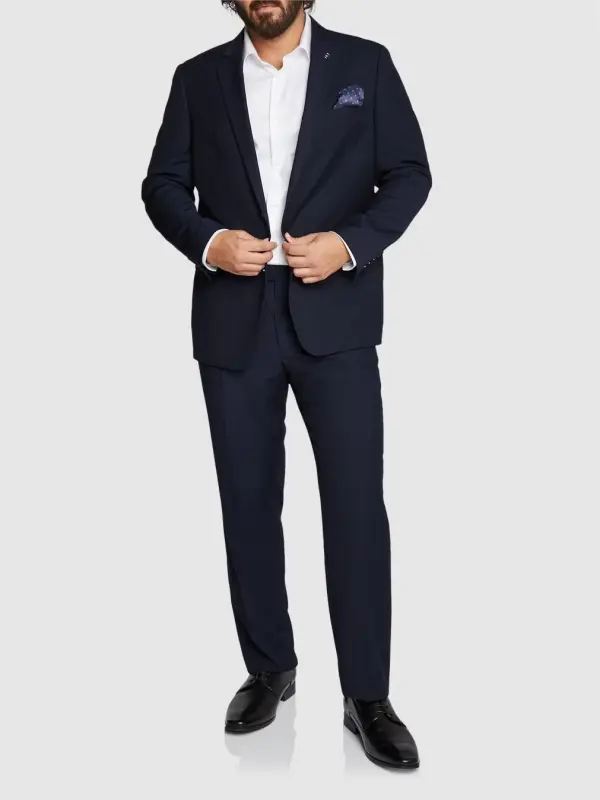 NAVY LAPEL SUIT JACKET