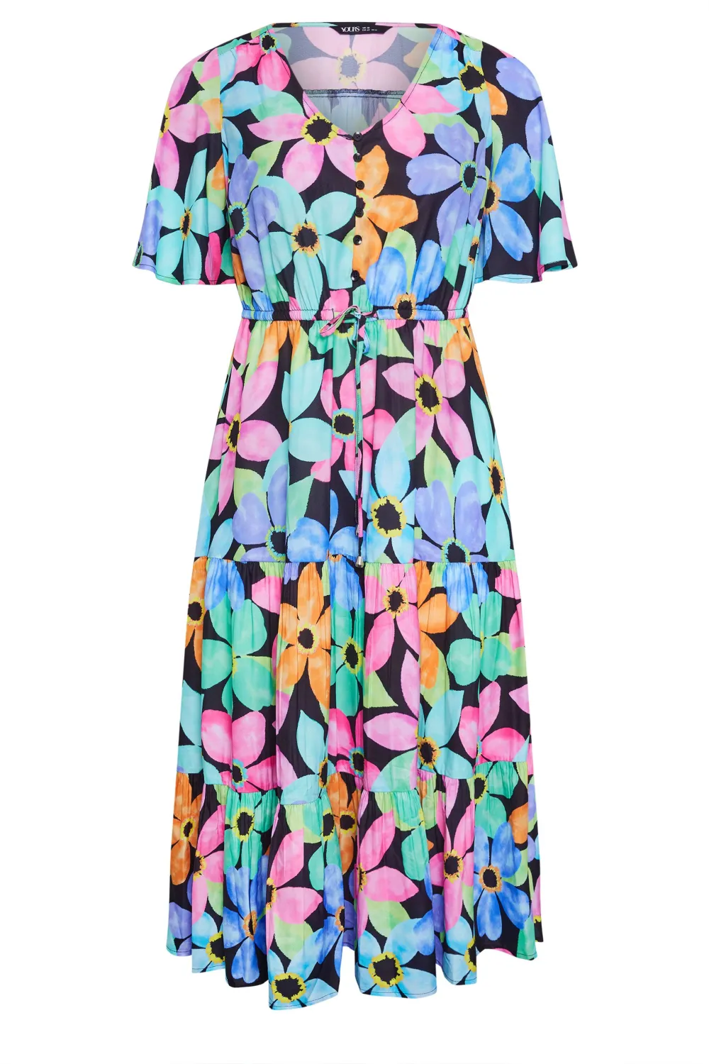 YOURS Curve Purple Floral Print Maxi Dress