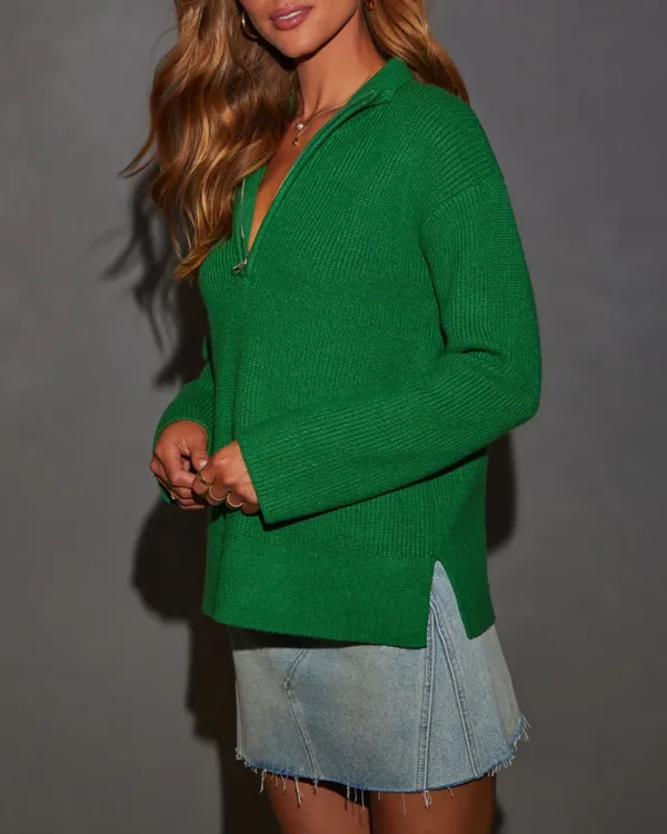 Quarter Zip Sweater