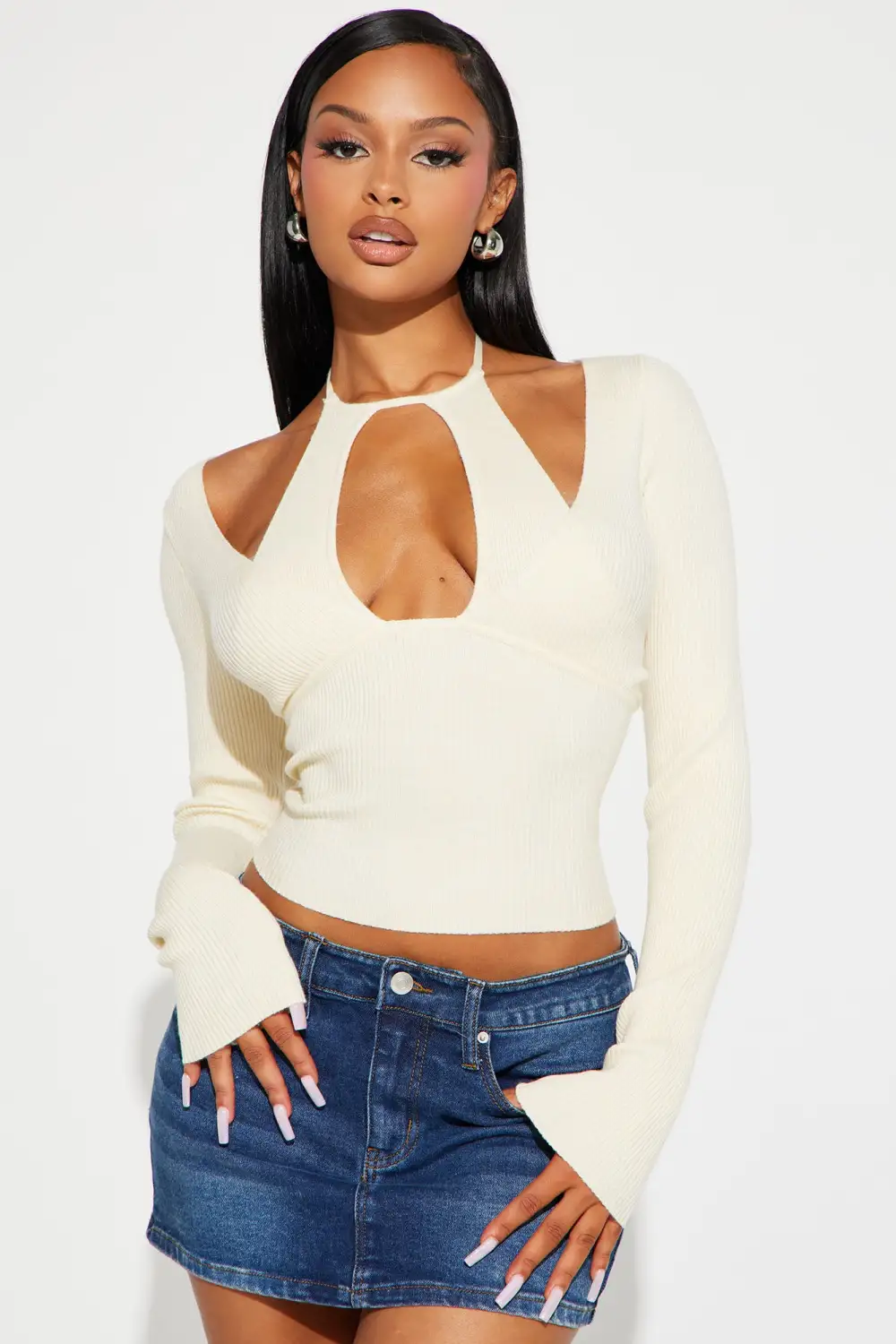 Opal Sweater Top - Cream