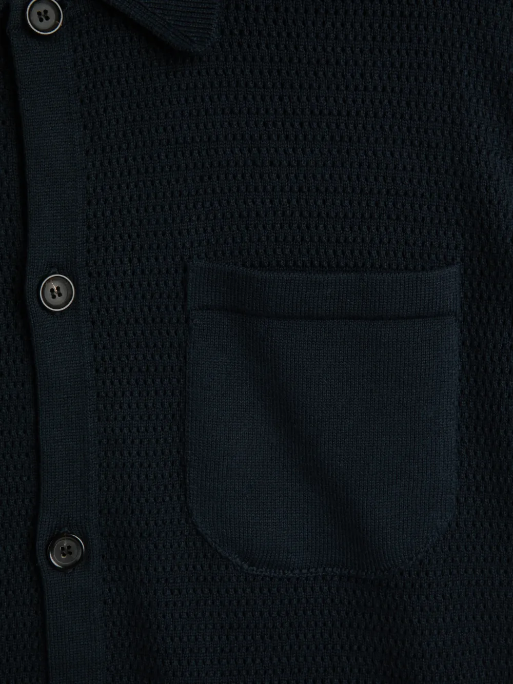 Navy Short Sleeve Knitted Shirt