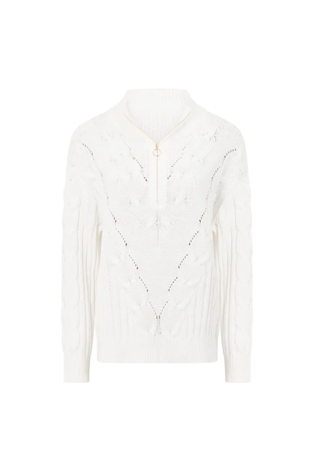 Cable Knit Hooded Sweater