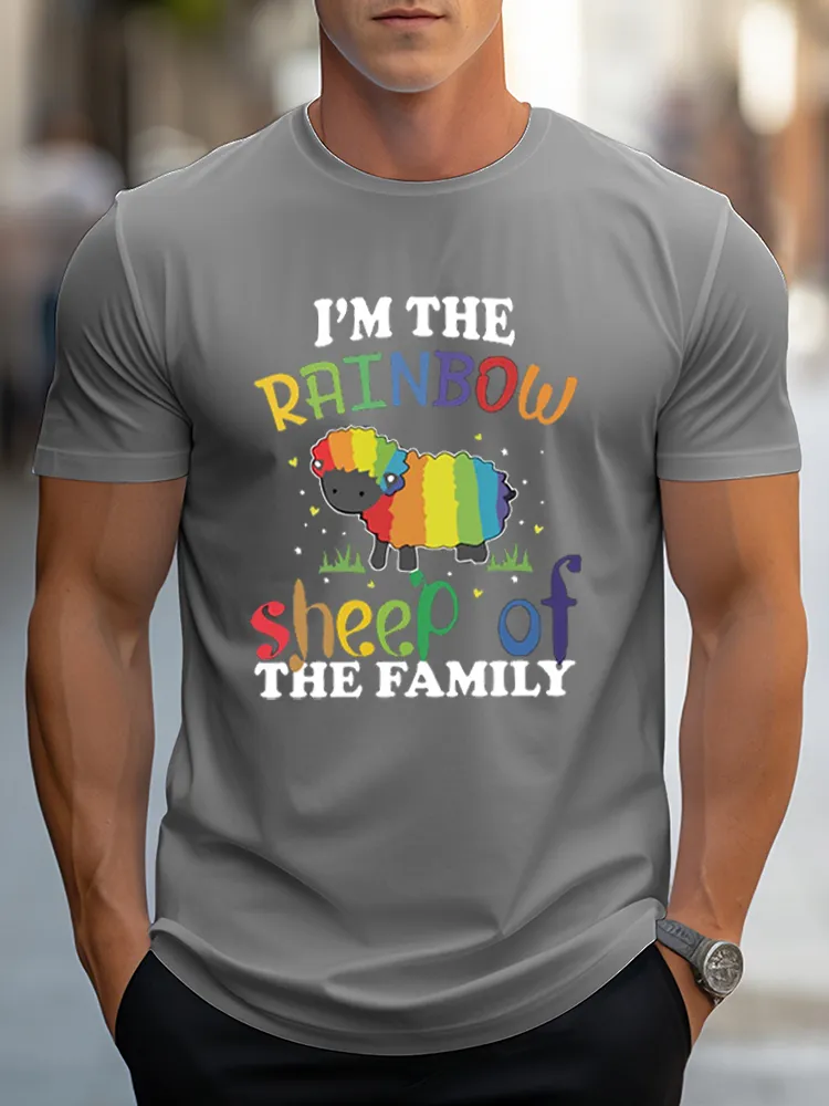 Men'S T-Shirt I M The Rainbow Sheep Of The Family