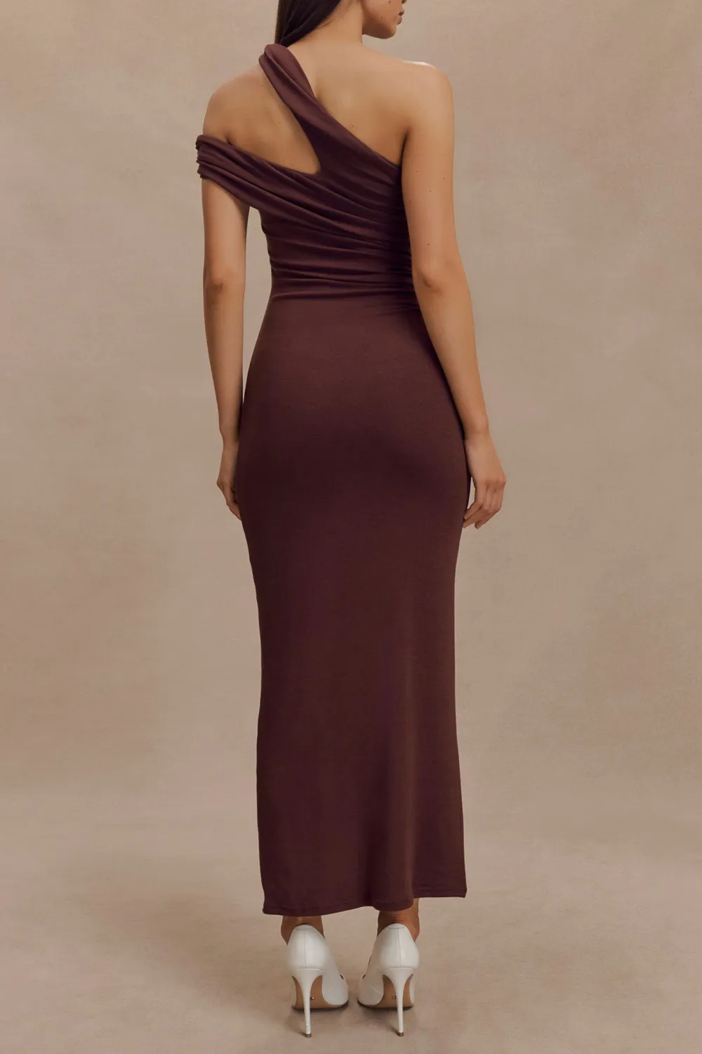 One Shoulder Modal Midi Dress