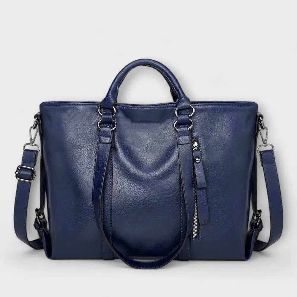 Drawstring Leather Handbag