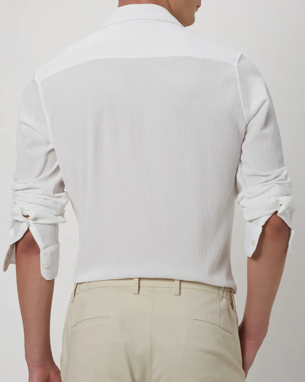 Simple And Soft Slim-Fit Breathable White Shirt