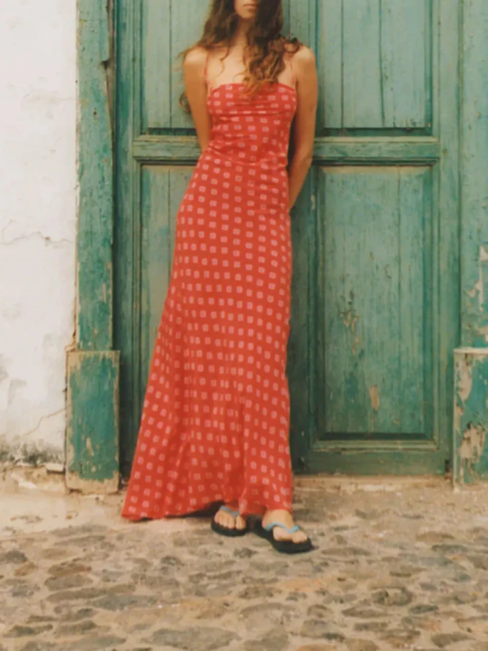 Casual Style Silk Bias Maxi Slip Coral