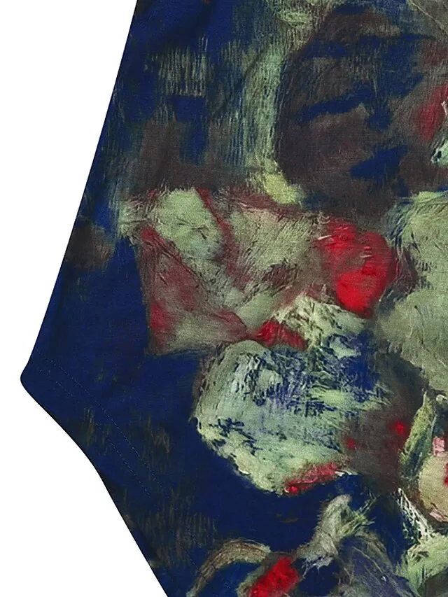 Women‘s Shift Dress Maxi long Dress Green Blue Gray Dark Blue Short Sleeve Floral Pocket Print Spring Summer Crew Neck Casual 2023 S M L XL XXL XXXL