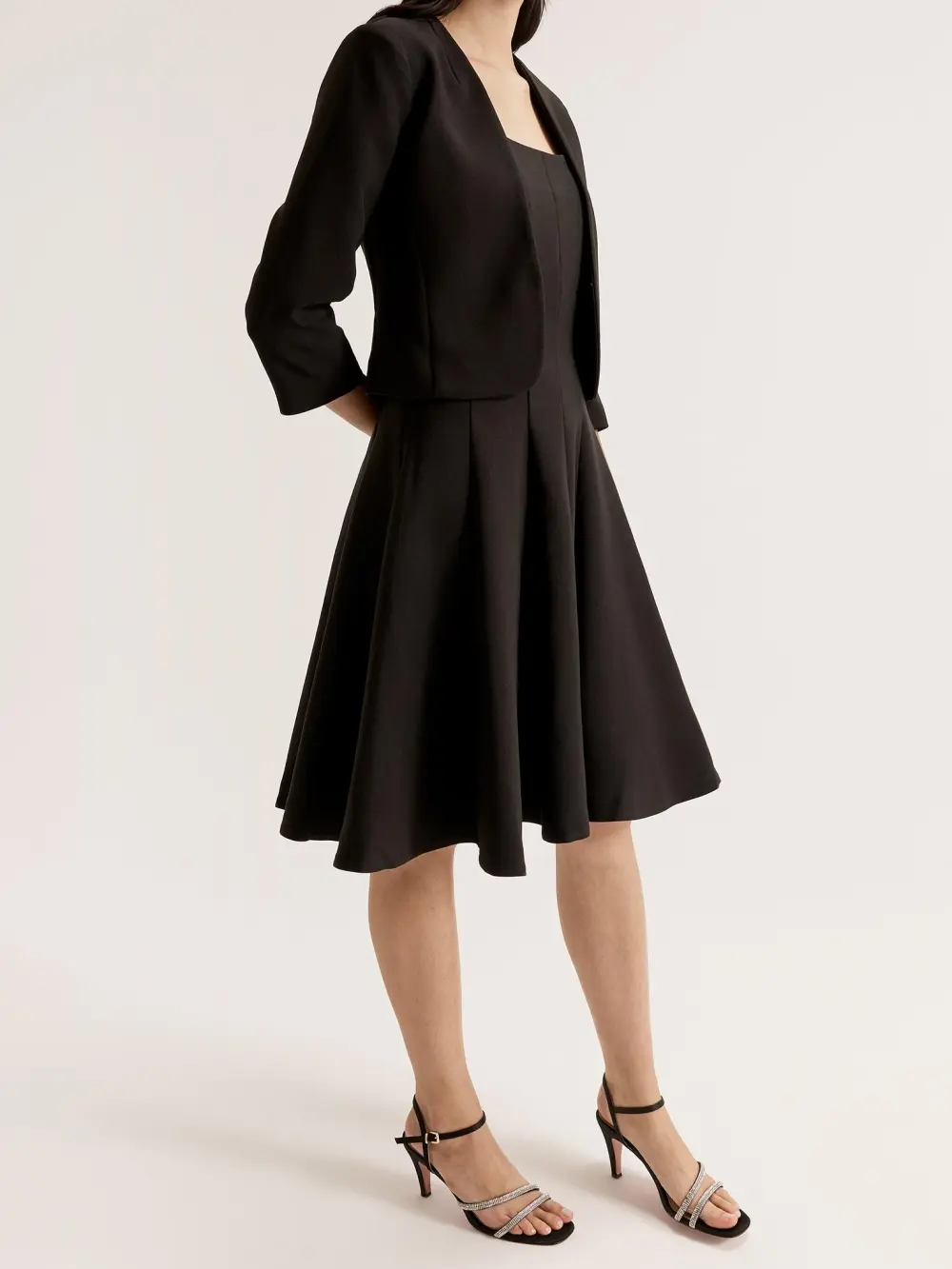 Black Evening Formal Midi Dresses