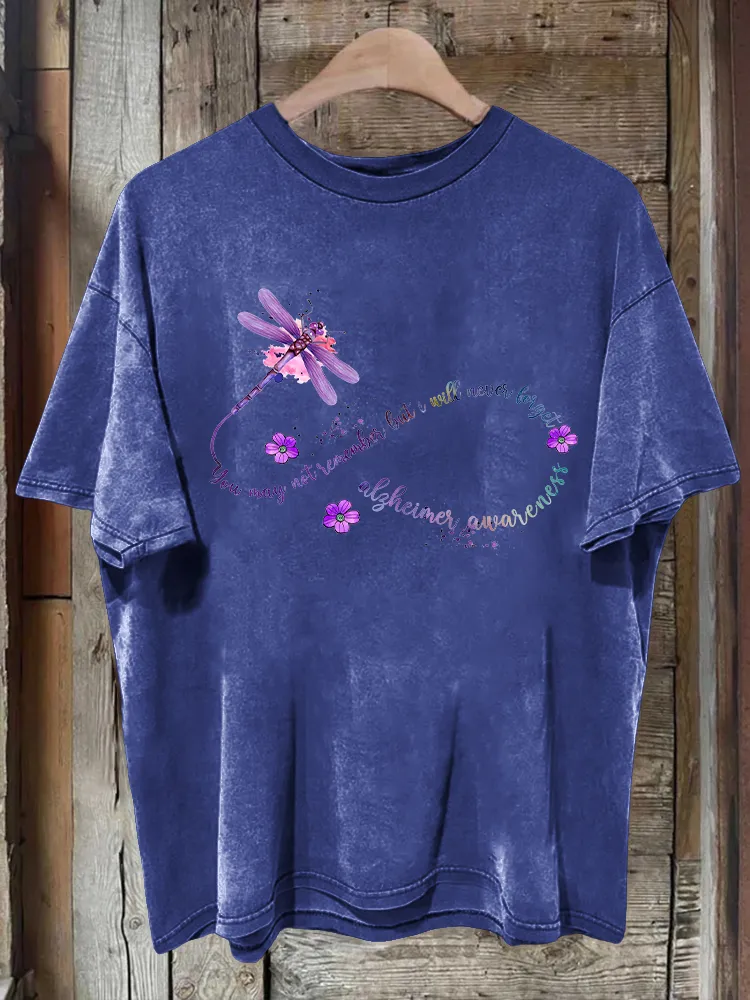 Men'S You May Not Remember But I Will Never Forget T-Shirt Dragonfly Printed T-Shirt