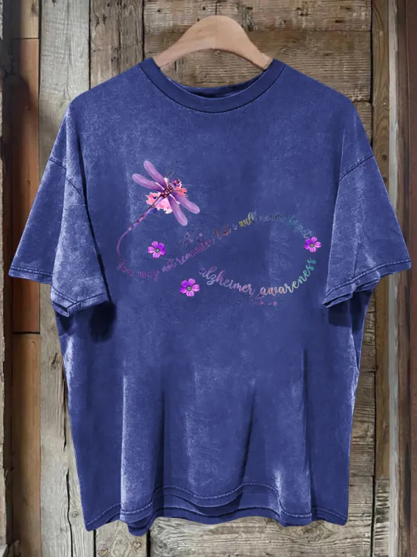 Men'S You May Not Remember But I Will Never Forget T-Shirt Dragonfly Printed T-Shirt