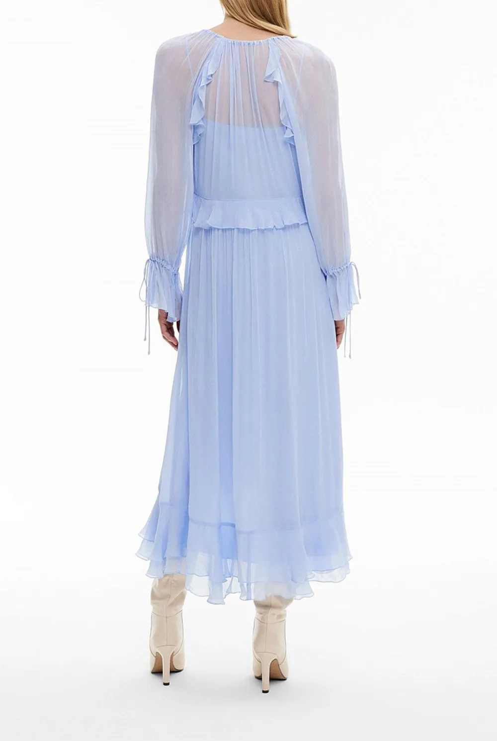 Black Ruffled Long Dress