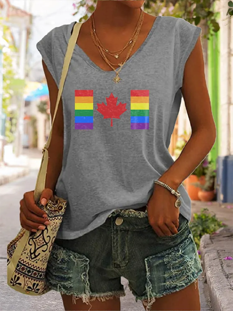 Women's Canada Treats Everyone Equally V-neck Vest