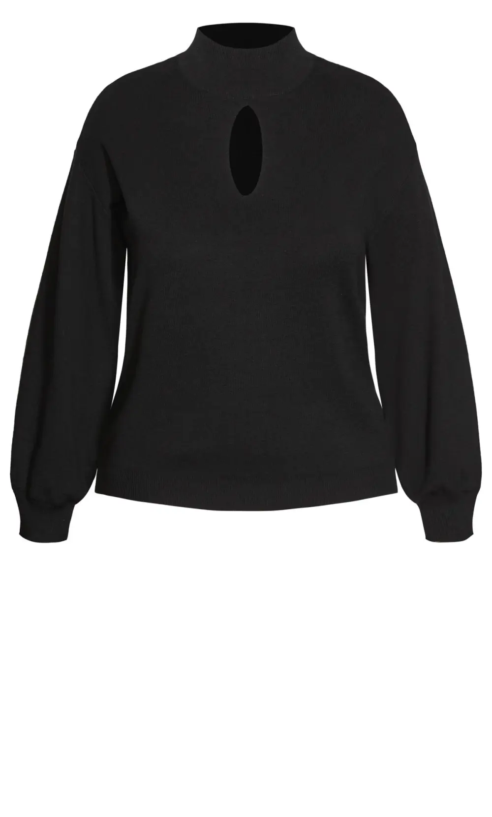 Evans Black Keyhole Long Sleeve Jumper