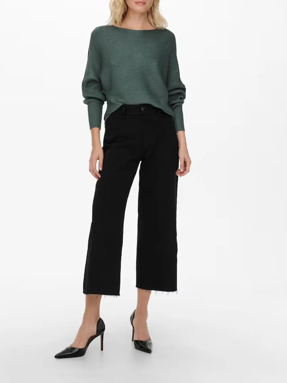 Plain Colored Crew Neck Long Sleeve Sweaters