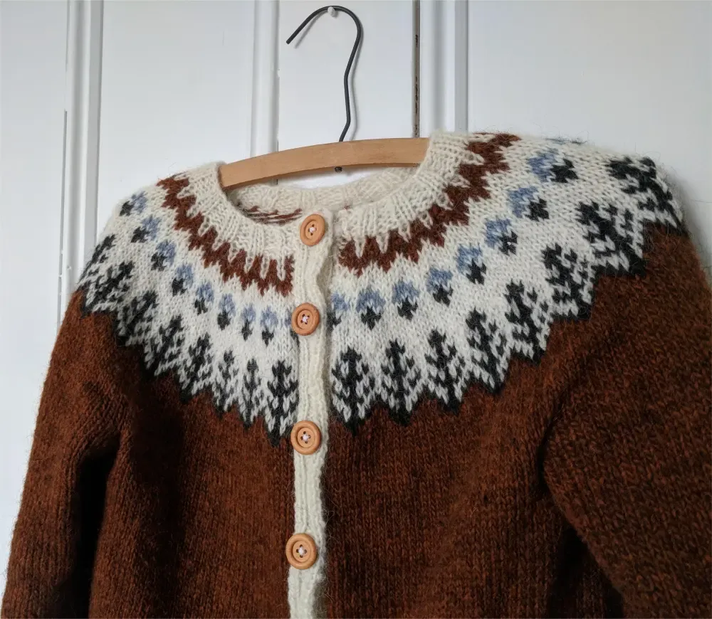 Vintage Button Icelandic Cozy Warm Sweater