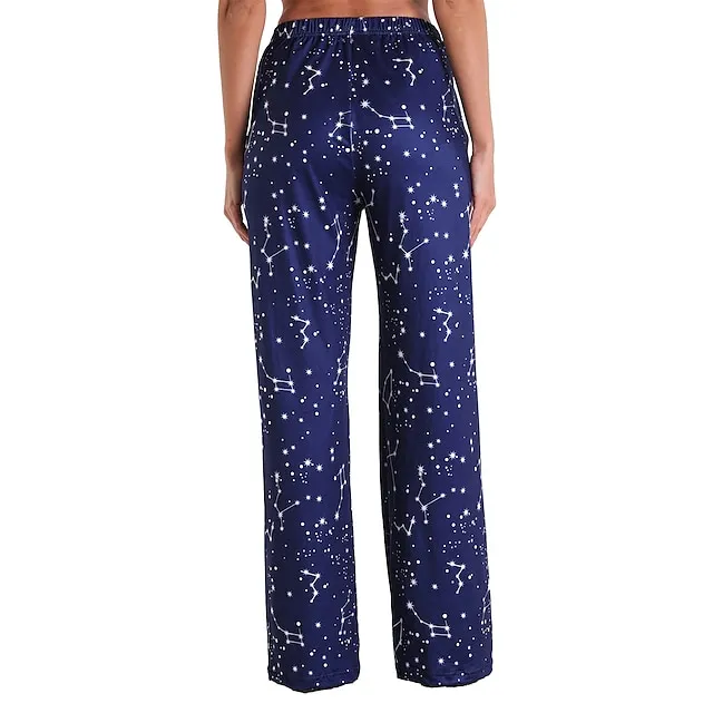 Women's Pajamas Pants Pjs Grid / Plaid Fashion Comfort Sweet Party Home Christmas Cotton Long Pant Pant Summer Spring Light Pink Black