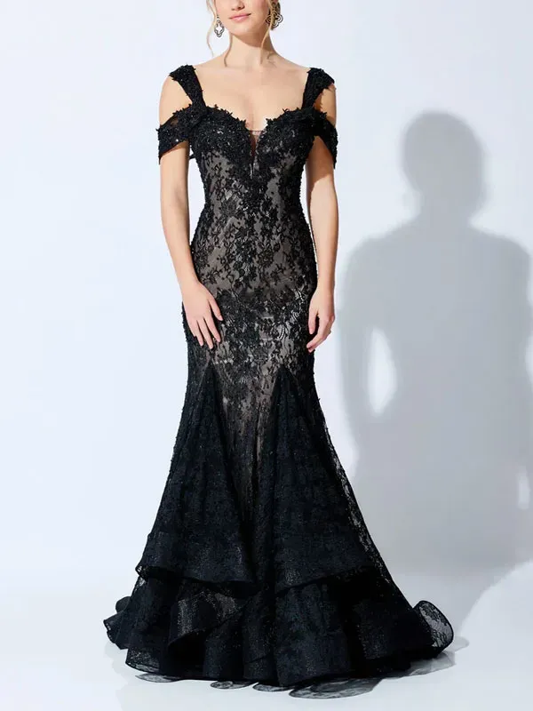 One Shoulder Exquisite Fishtail Dinner Women's Dress