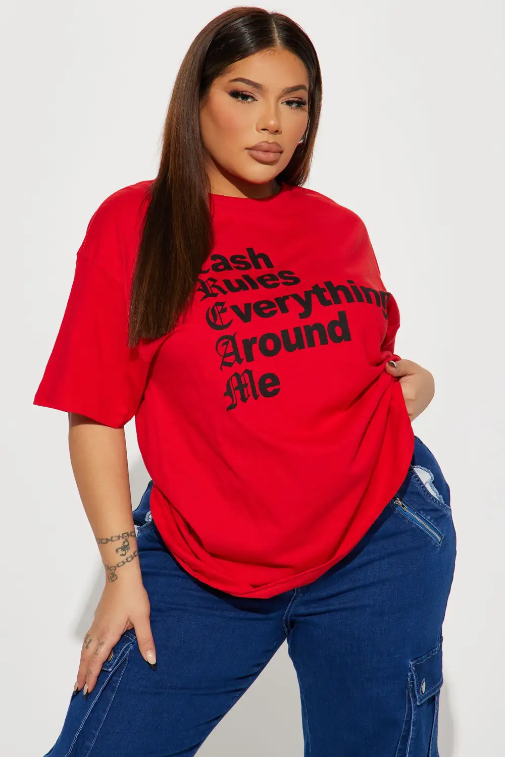 Monetary Motivation Graphic Tee - Red