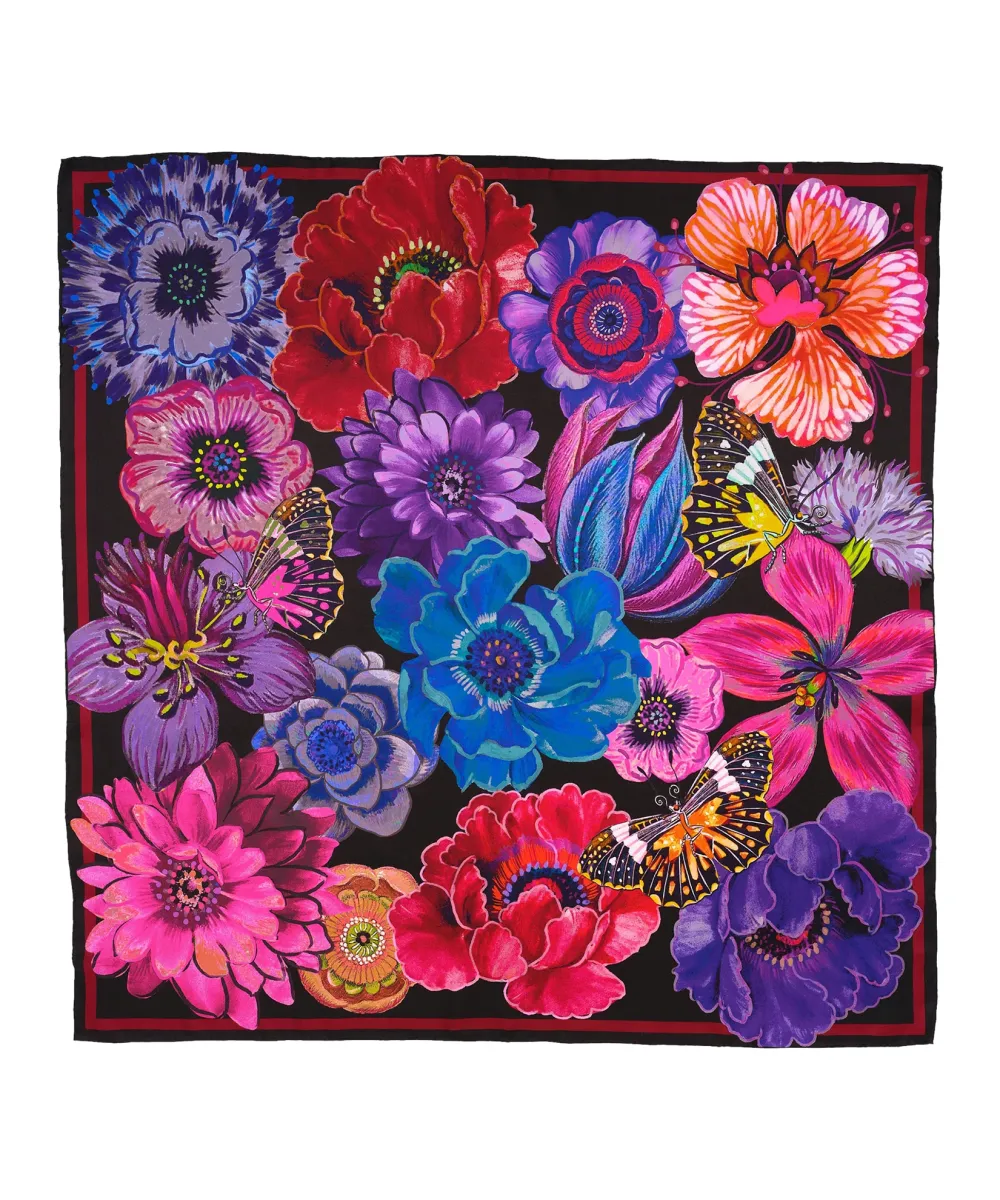 Magic Garden Art Graphic Silk Square Scarf