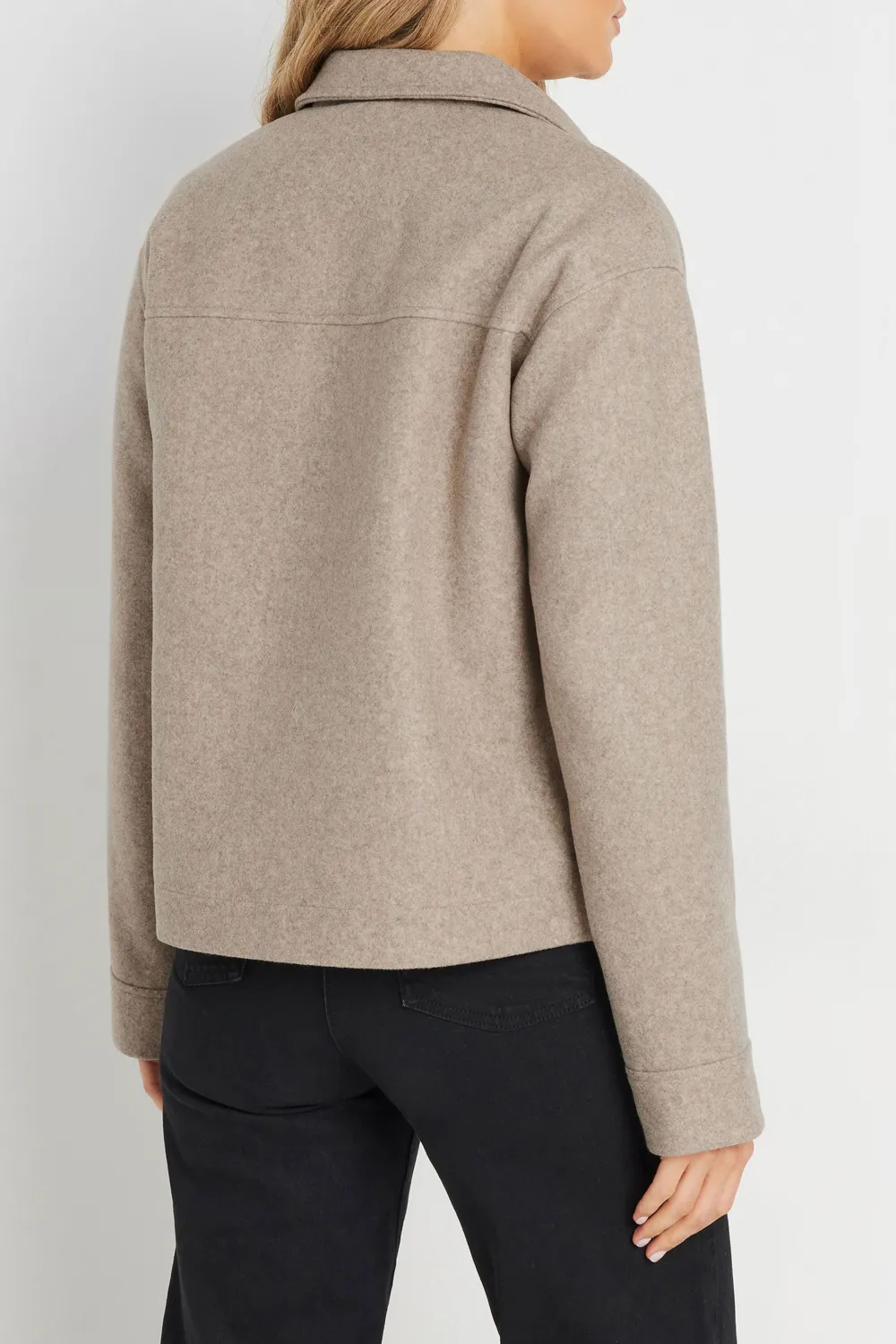 Casual Style Beige Brown Soft Touch Jacket