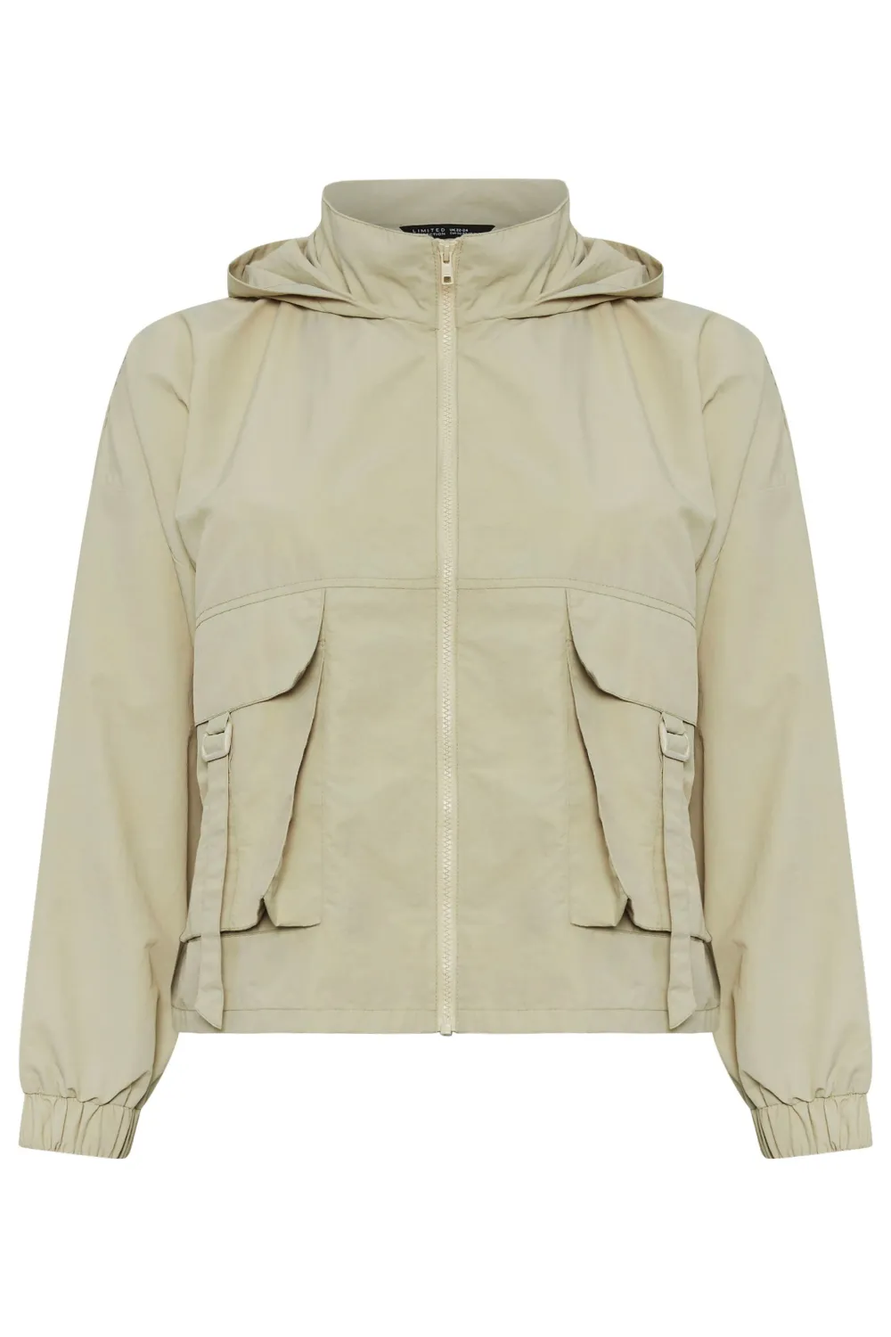 YOURS Curve Stone Brown Hooded Cargo Jacket