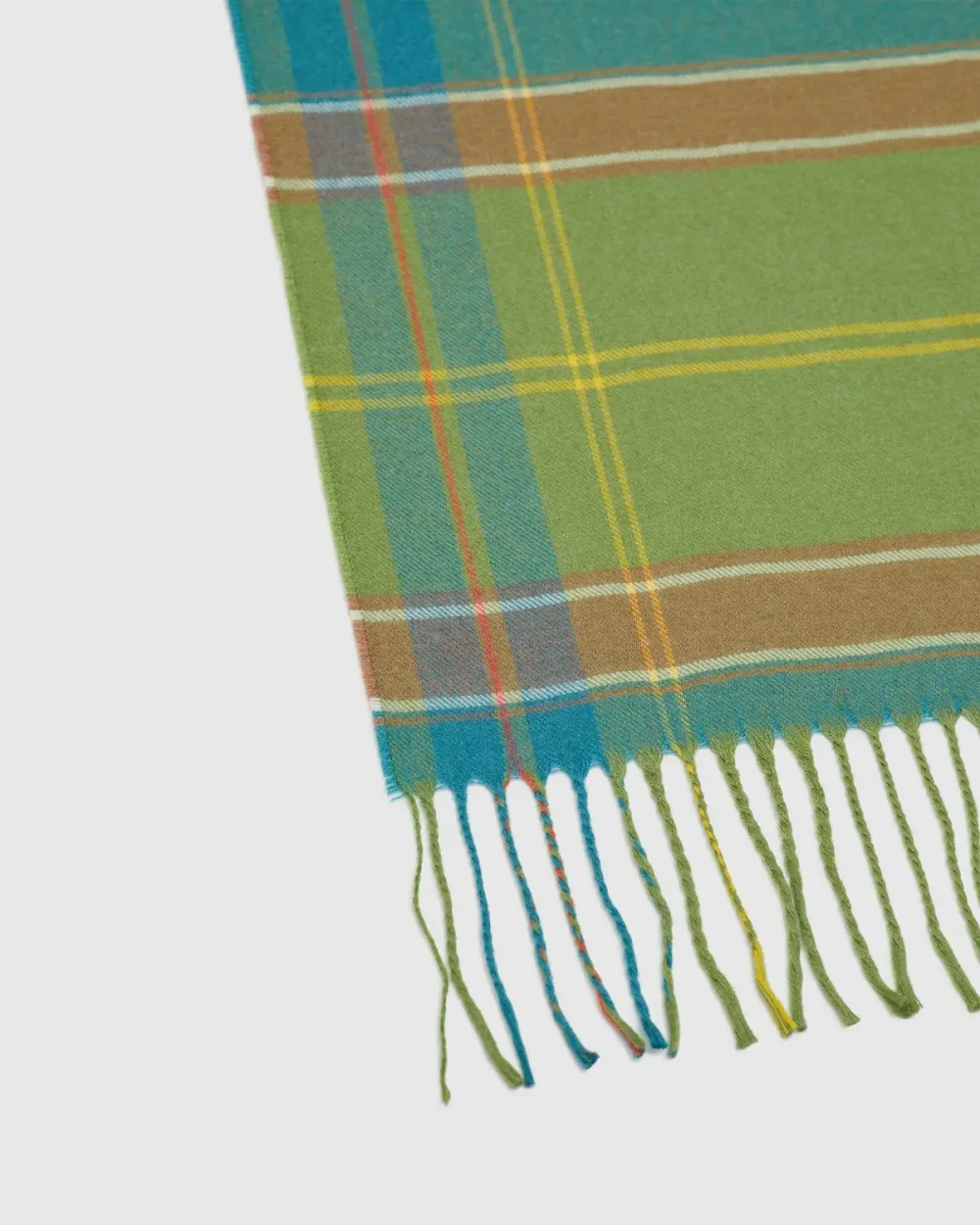 Tassels Multi Check Scarf